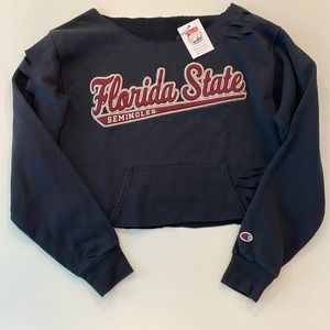 Roadie Couture - Champion Vintage FSU Cut & Cropped Sweatshirt Women’s Medium